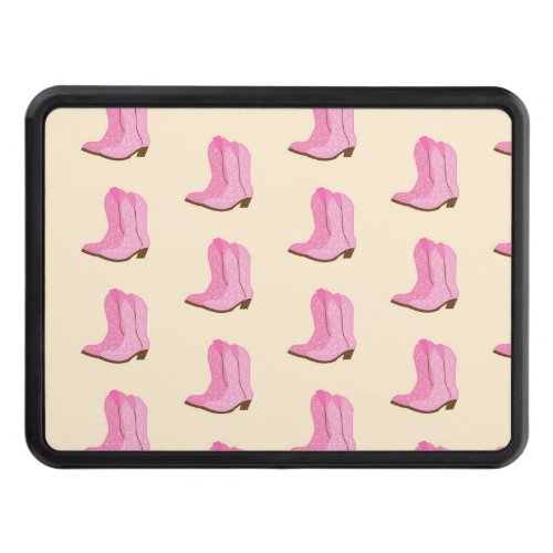 Pink Cowgirl Cowboy Boots Country Texas Ranch Hitch Cover