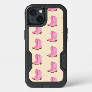 Pink Cowgirl Cowboy Boots Country Texas Ranch iPhone 13 Case