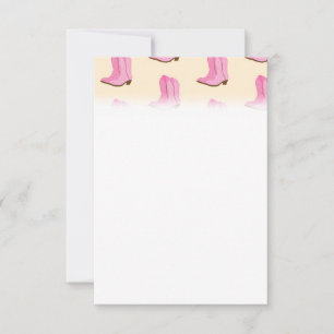 Pink Cowgirl Cowboy Boots Country Texas Ranch Save The Date