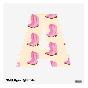 Pink Cowgirl Cowboy Boots Country Texas Ranch Wall Decal