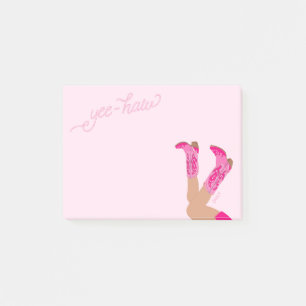Pink Cowgirl Custom Name  Post-it Notes
