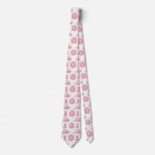 Pink Cowgirl Disco Party Aesthetic Neck Tie
