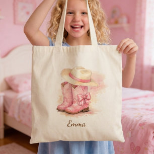 Pink Cowgirl Gift for Girls Tote Bag