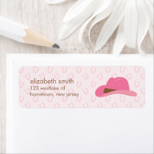 Pink Cowgirl Hat Label