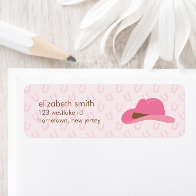 Pink Cowgirl Hat Label (Insitu)