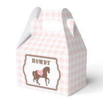Pink Cowgirl | Horse Silhouette | Birthday Favor Boxes