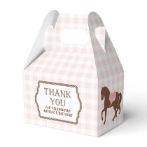 Pink Cowgirl | Horse Silhouette | Birthday  Favor  Favor Boxes