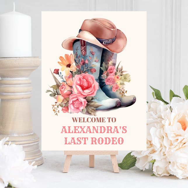 Pink Cowgirl Nashville Let's Go Girls Bachelorette Foam Board (Creator Uploaded)