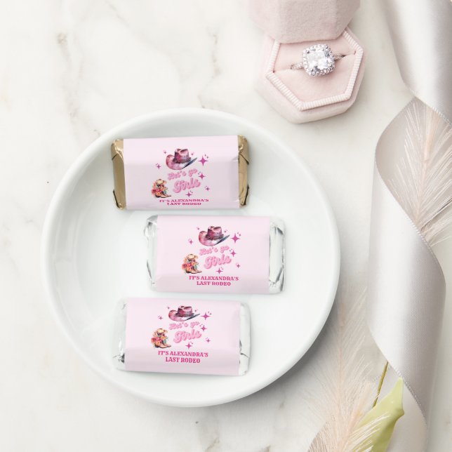 Pink Cowgirl Nashville Let's Go Girls Bachelorette Hershey's Miniatures (Wedding)