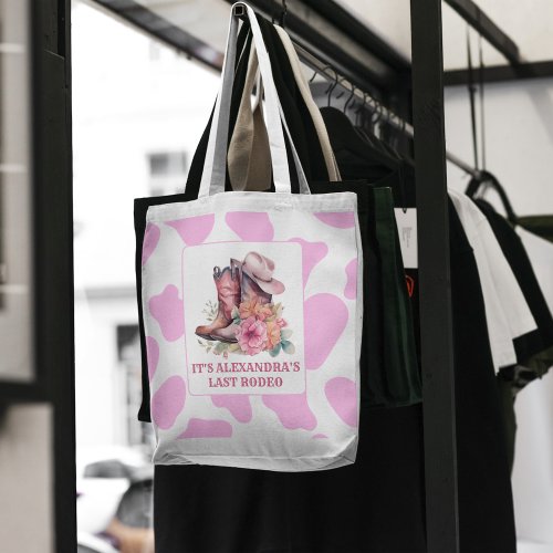 Pink Cowgirl Nashville Lets Go Girls Bachelorette Tote Bag
