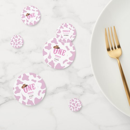 Pink Cowgirl ONE First Rodeo 1st Birthday Party Confetti