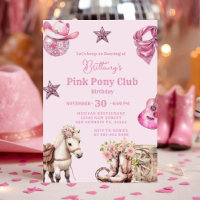 Pink Cowgirl Pony Party Celebration Birthday
