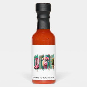 Pink Cowgirl Valentine Png, Heart Png Hot Sauces