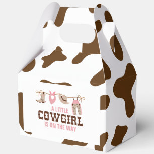 Pink Cowgirl Western Baby Shower Favor Boxes