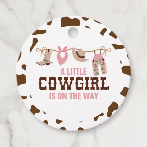 Pink Cowgirl Western Baby Shower Favor Tags