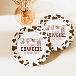 Pink Cowgirl Western Baby Shower Paper Plates<br><div class="desc">A little cowgirl is on the way! Pink Western Cowgirl themed baby shower with pink plaid.</div>