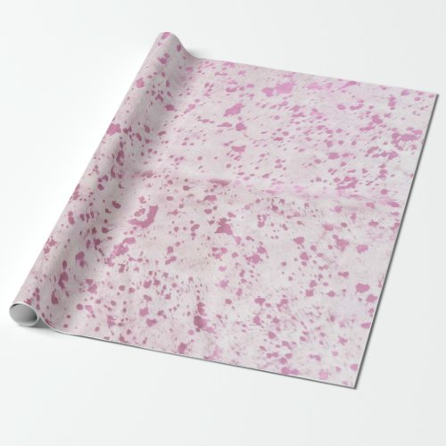 Pink Cowhide Print wrapping paper