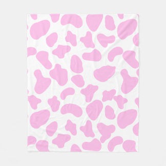Pink Cowprint Fleece Blanket