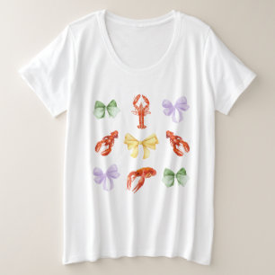 Pink Crawfish Boil Seafood Party pastel Plus Size T-Shirt