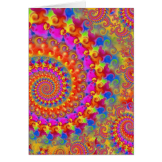 Pink Crazy Fractal Cards