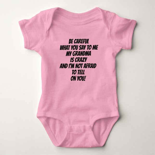 Pink Crazy Grandma Infant T Shirt (Front)
