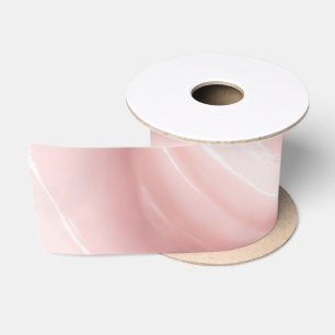 Pink Cream Abstract Design Satin Ribbon