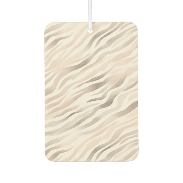 Pink Cream Beige Zebra Animal Print Air Freshener (Front)