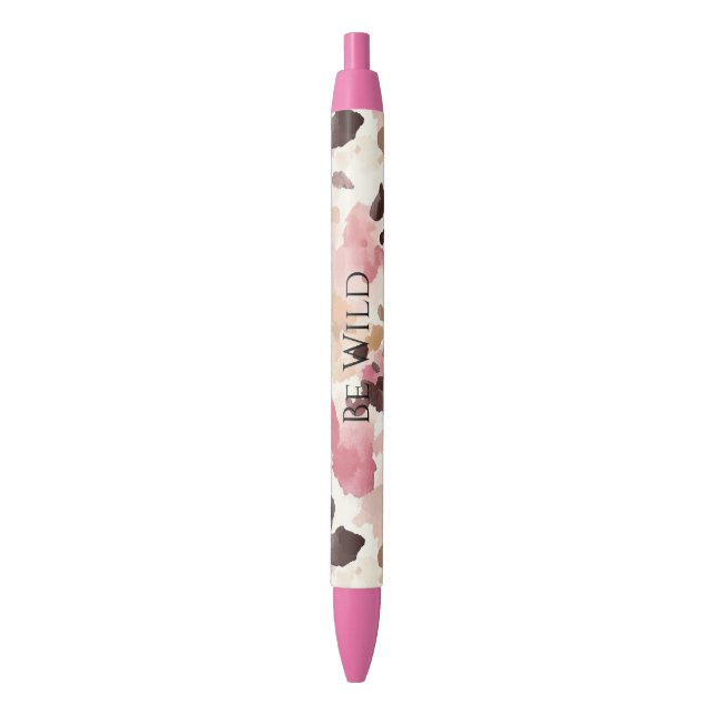 Pink Cream Brown Leopard   Pen (Front Vertical)