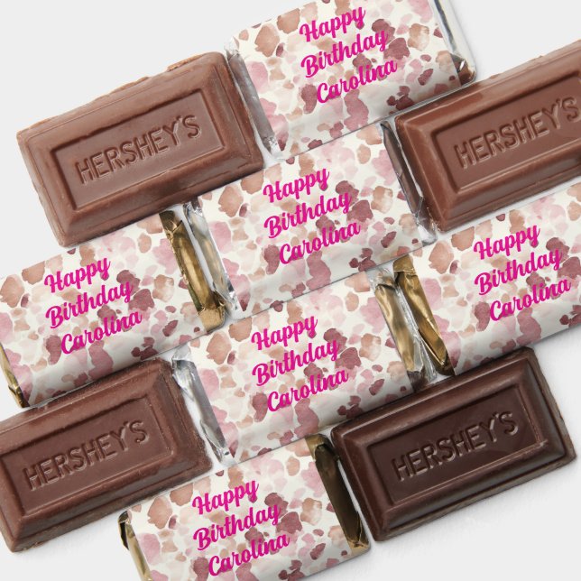 Pink Cream Chocolate Brown Leopard Animal Birthday Hershey's Miniatures (Assorted)