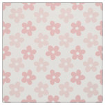 Pink Cream Daisy Flowers Retro Pattern Fabric