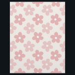 Pink Cream Daisy Flowers Retro Pattern Letterhead<br><div class="desc">Stylish vintage pastel light pink retro daisy flowers 70s pattern,  featuring sweet pink flower shapes repeat pattern,  over a soft pastel cream background. A girly cheerful blush pink and cream daisy floral mod style simple design.</div>