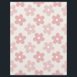 Pink Cream Daisy Flowers Retro Pattern Letterhead<br><div class="desc">Stylish vintage pastel light pink retro daisy flowers 70s pattern,  featuring sweet pink flower shapes repeat pattern,  over a soft pastel cream background. A girly cheerful blush pink and cream daisy floral mod style simple design.</div>