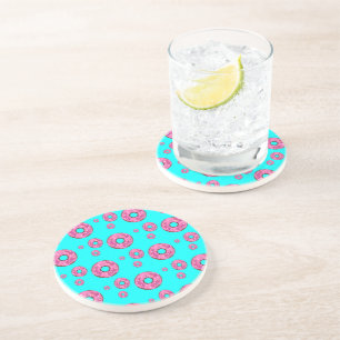 Pink cream donuts coaster