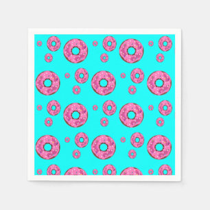 Pink cream donuts napkins