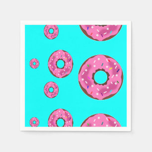 Pink cream donuts napkins