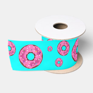 Pink cream donuts satin ribbon