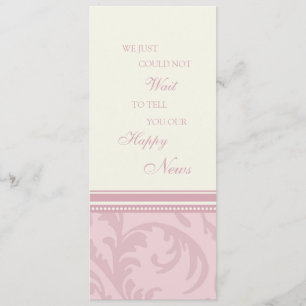 Pink Cream Elopement Announcement Cards