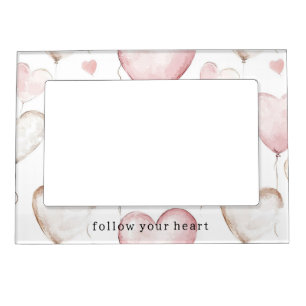 Pink Cream Hearts Magnetic Frame