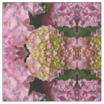 Pink Cream Hydrangeas yellow pink green floral  Fabric