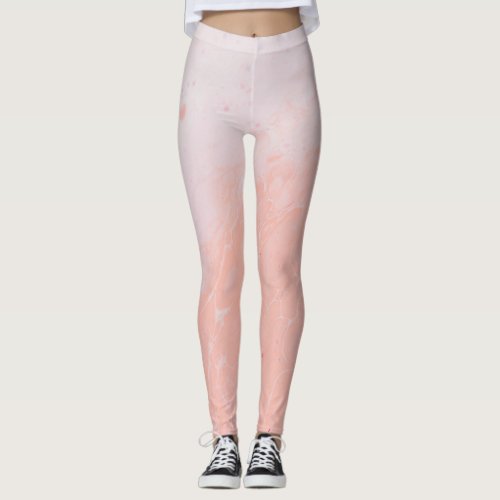 pink cream leggings