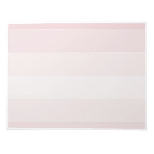 Pink Cream Striped Modern Pastel Feminine Personal Notepad
