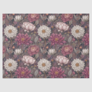 Pink & Cream Vintage Flower Garden Decoupage Tissue Paper