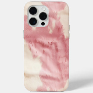Pink Cream White Animal iPhone 15 Pro Max Case