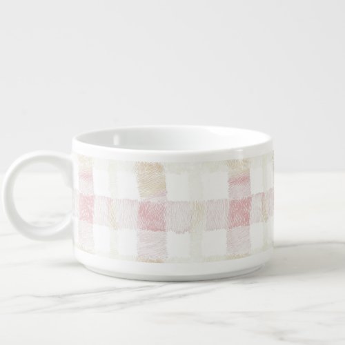 Pink Cream White Stripes Bowl