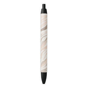 Pink Cream Zebra Animal Print Pen