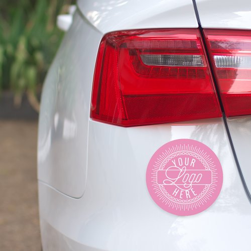 Pink  Create Your Own Custom Business Logo Car Magnet