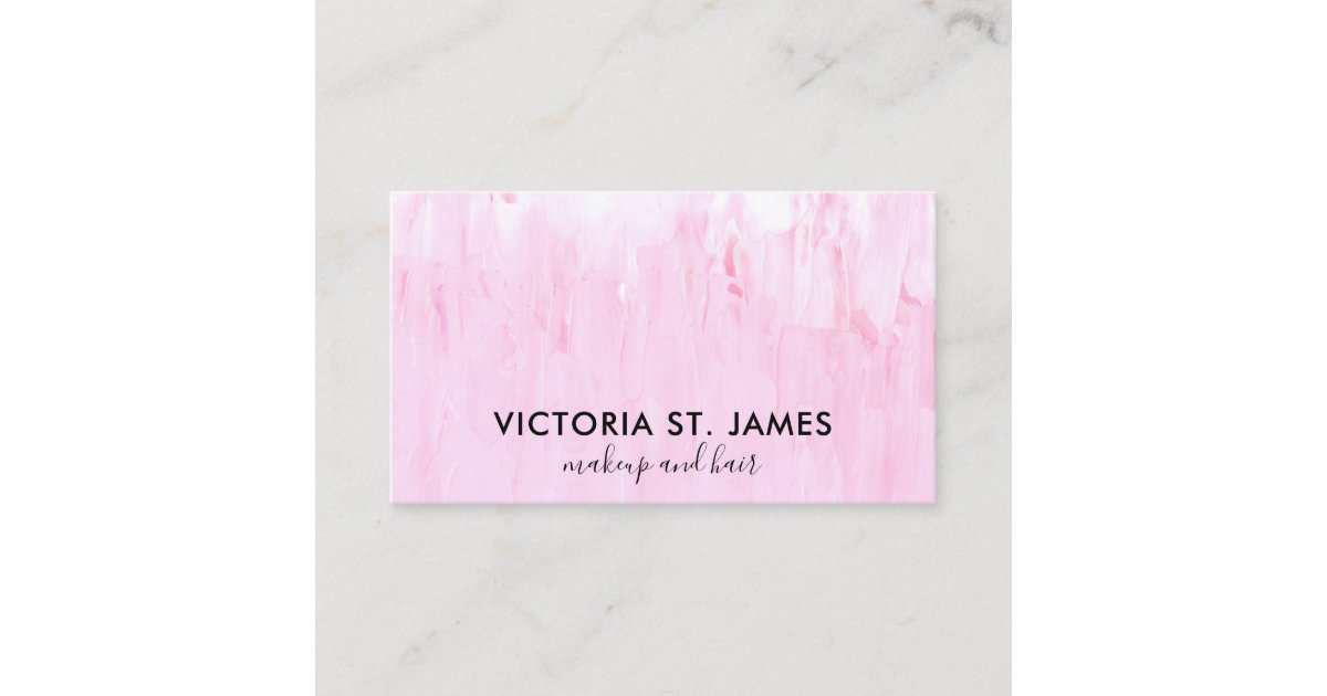 Pink Creative Painting Business Card Zazzle