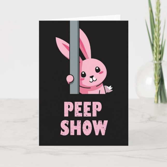 Pink Creature Peep Show Card (Front)