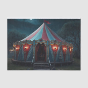 Pink Creepy Carnival Tent Decoupage Paper