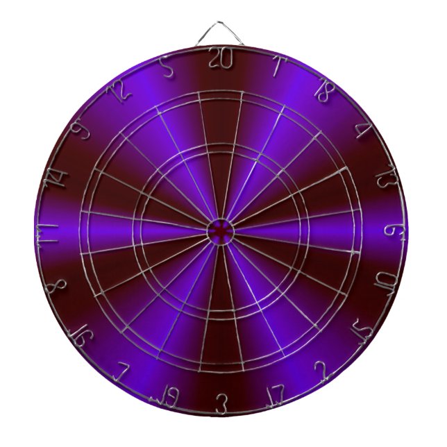 Pink Crimson Purple Rainbow Dartboard With Darts (Front)